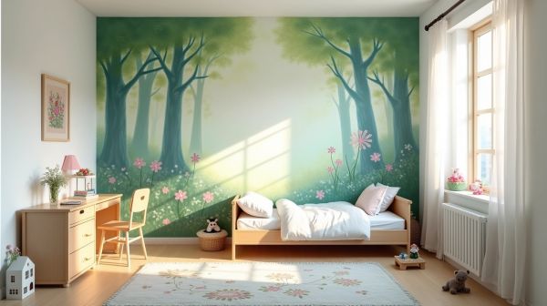 Transformez la chambre de votre fille avec du papier peint original